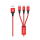 Kabel UNITEK 3-in-1 USB - USB-C/microUSB/Lightning, 1,2m; C4049RD